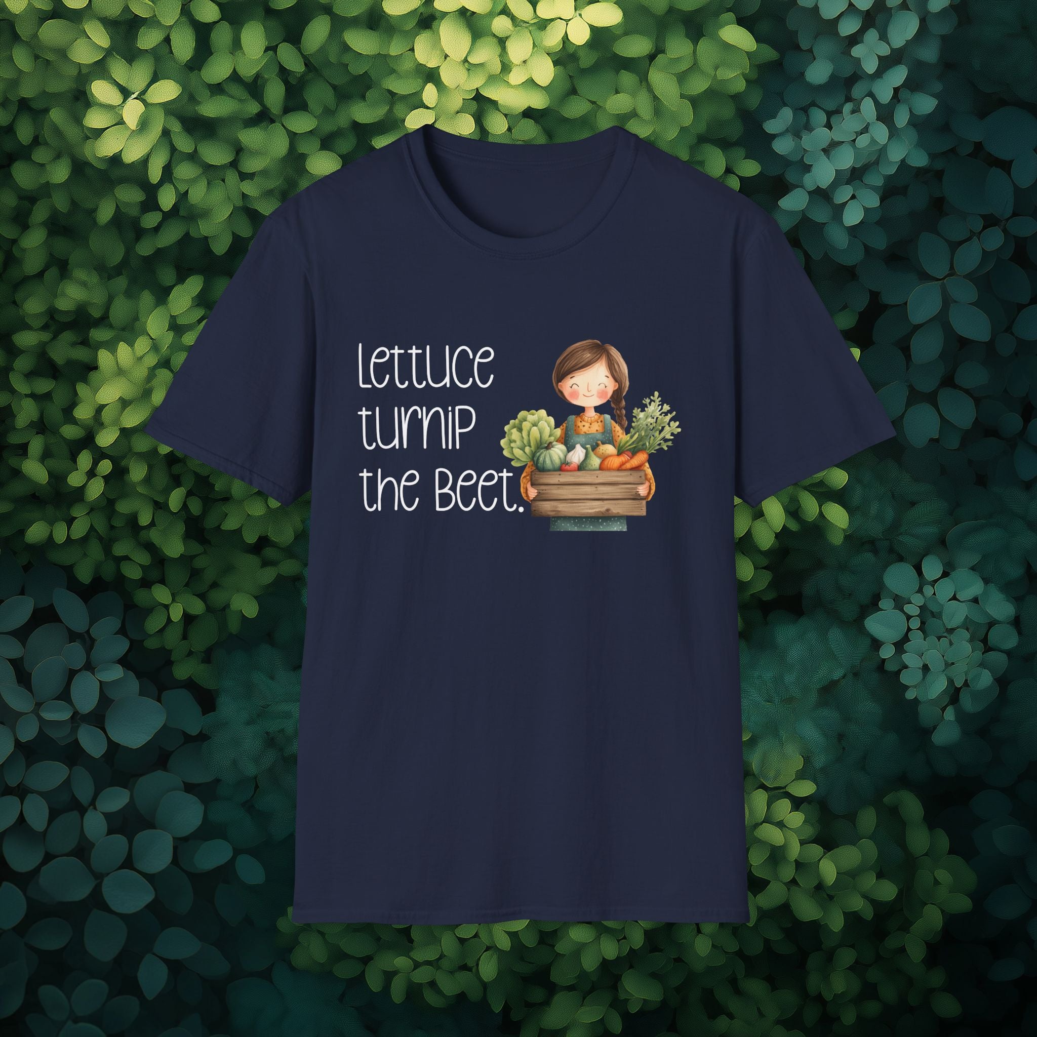Lettuce Turnip the Beet, Cartoon Gardener T-Shirt