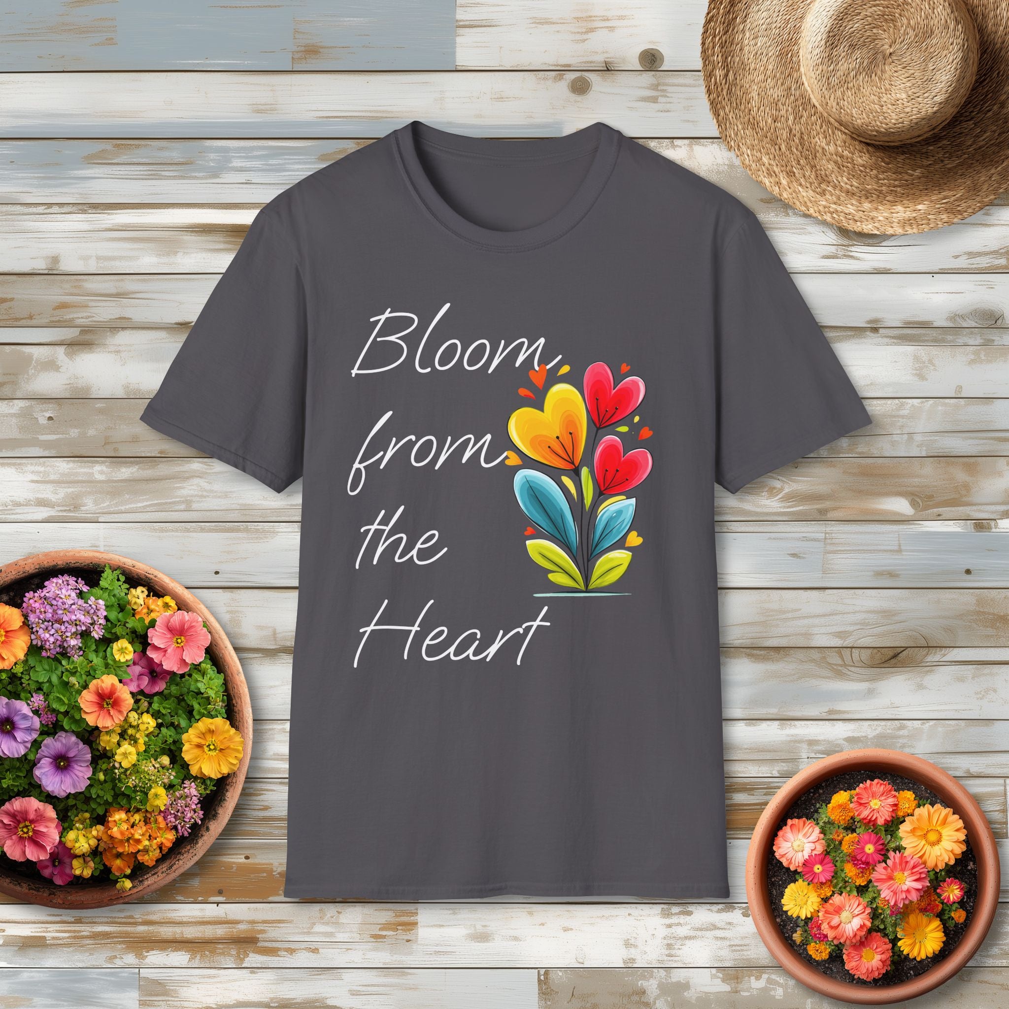Bloom from the Heart T-Shirt – Cute Valentine Flower