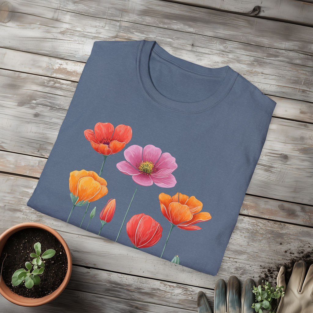Blooming Poppies T-Shirt for Gardeners