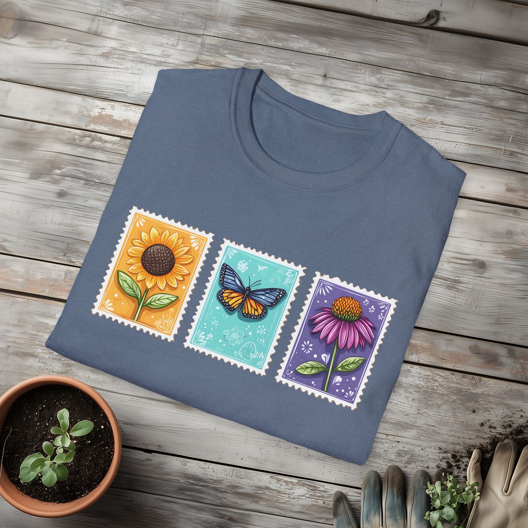 Trio of Floral Postage Stamps T-Shirt