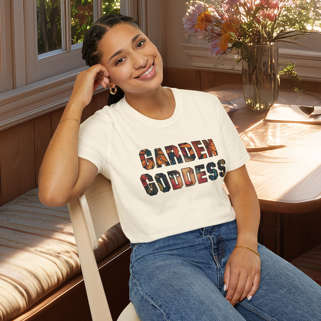 Boho Garden Goddess T-Shirt for  Nature Lovers