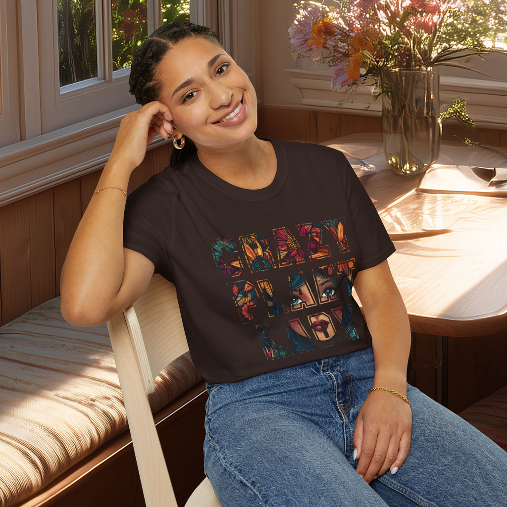 Boho Crazy Plant Lady T-Shirt for  Backyard Gardeners