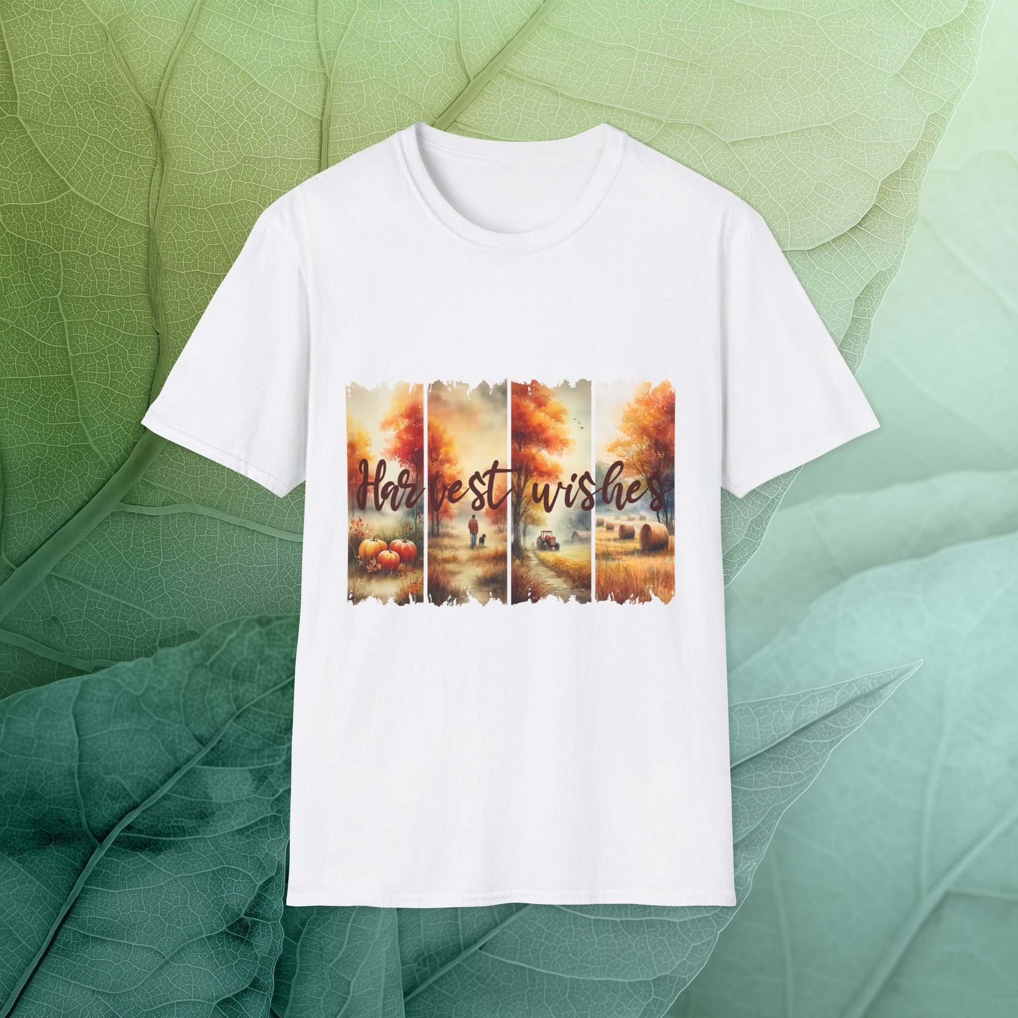 Harvest Wishes Farm Scene T-Shirt