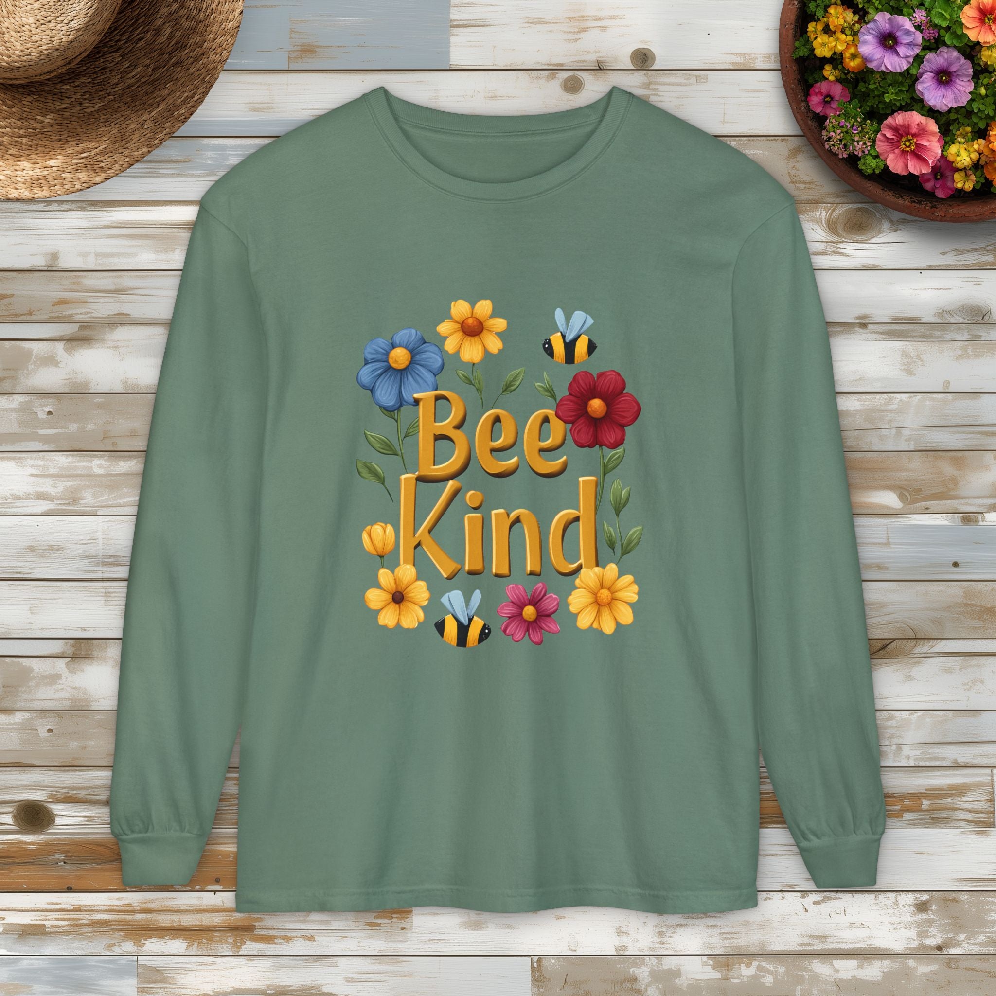 Bee Kind Bloom and Bee Long Sleeve Tee