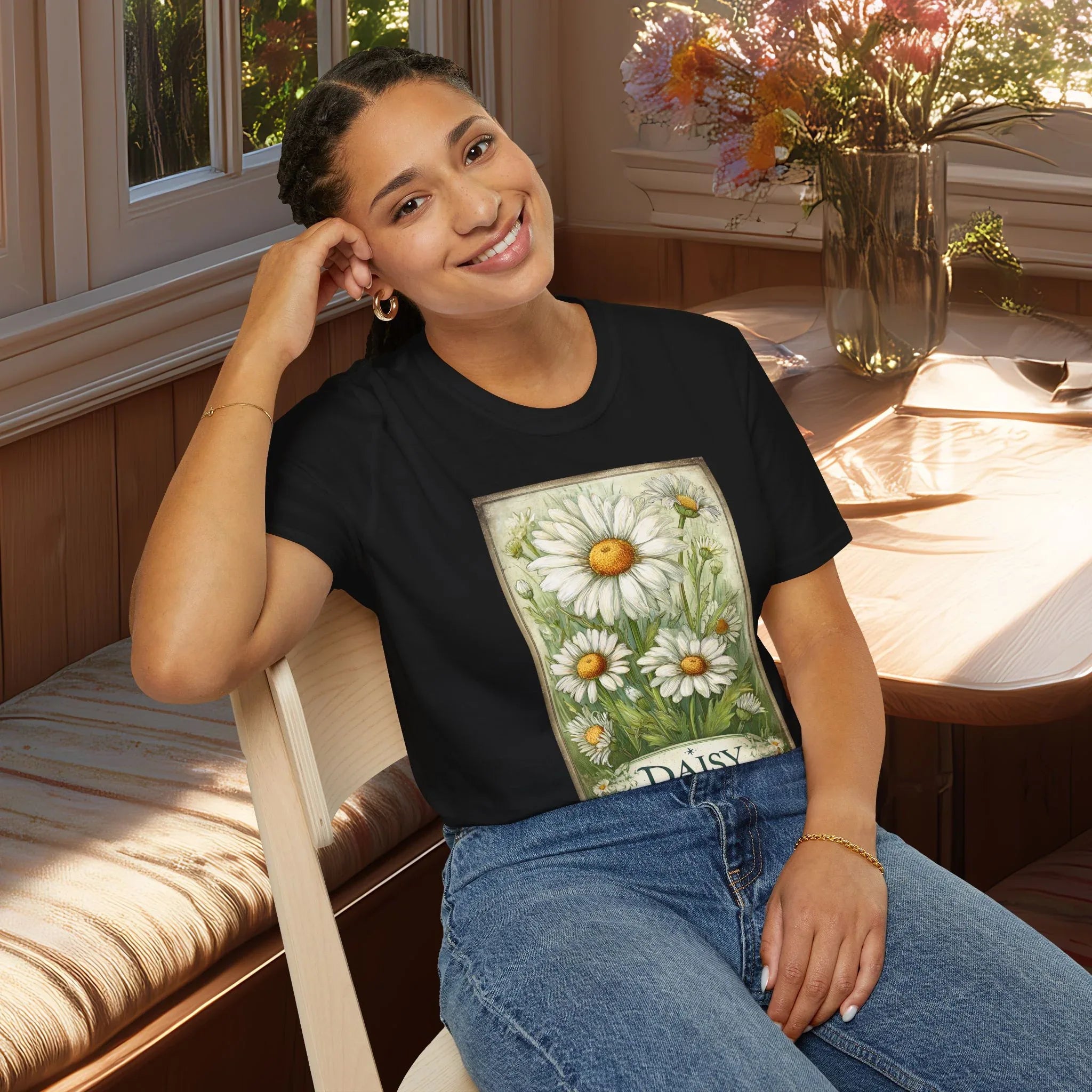 Daisy Vintage Seed Packet T-Shirt for Gardeners