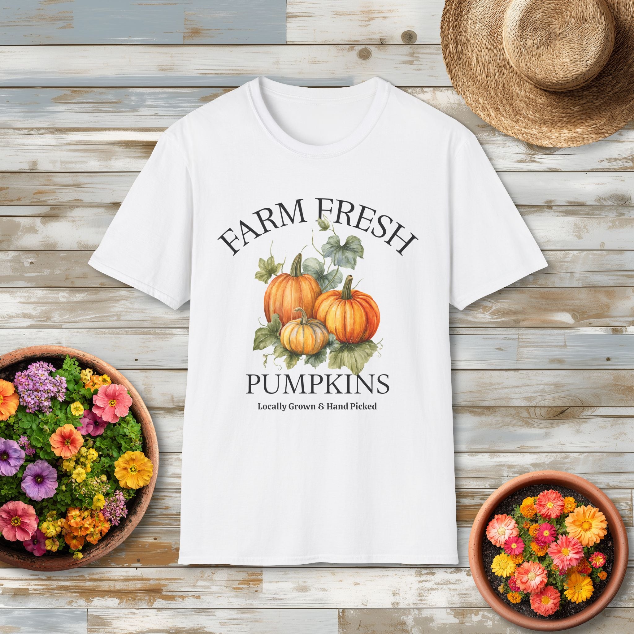 Farm Fresh Pumpkins Tee with Vintage Farm Style