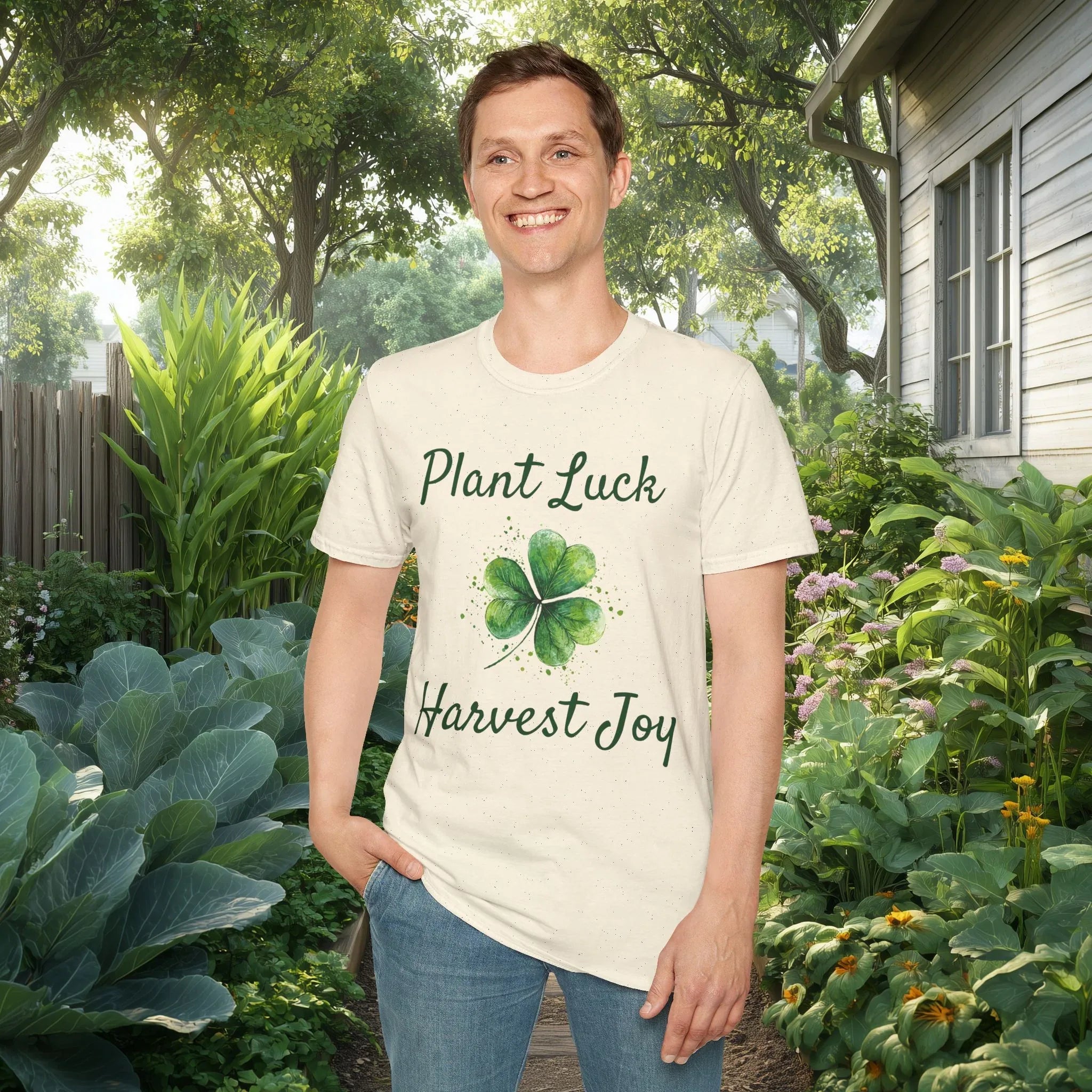 Plant Luck Harvest Joy Shamrock T-Shirt