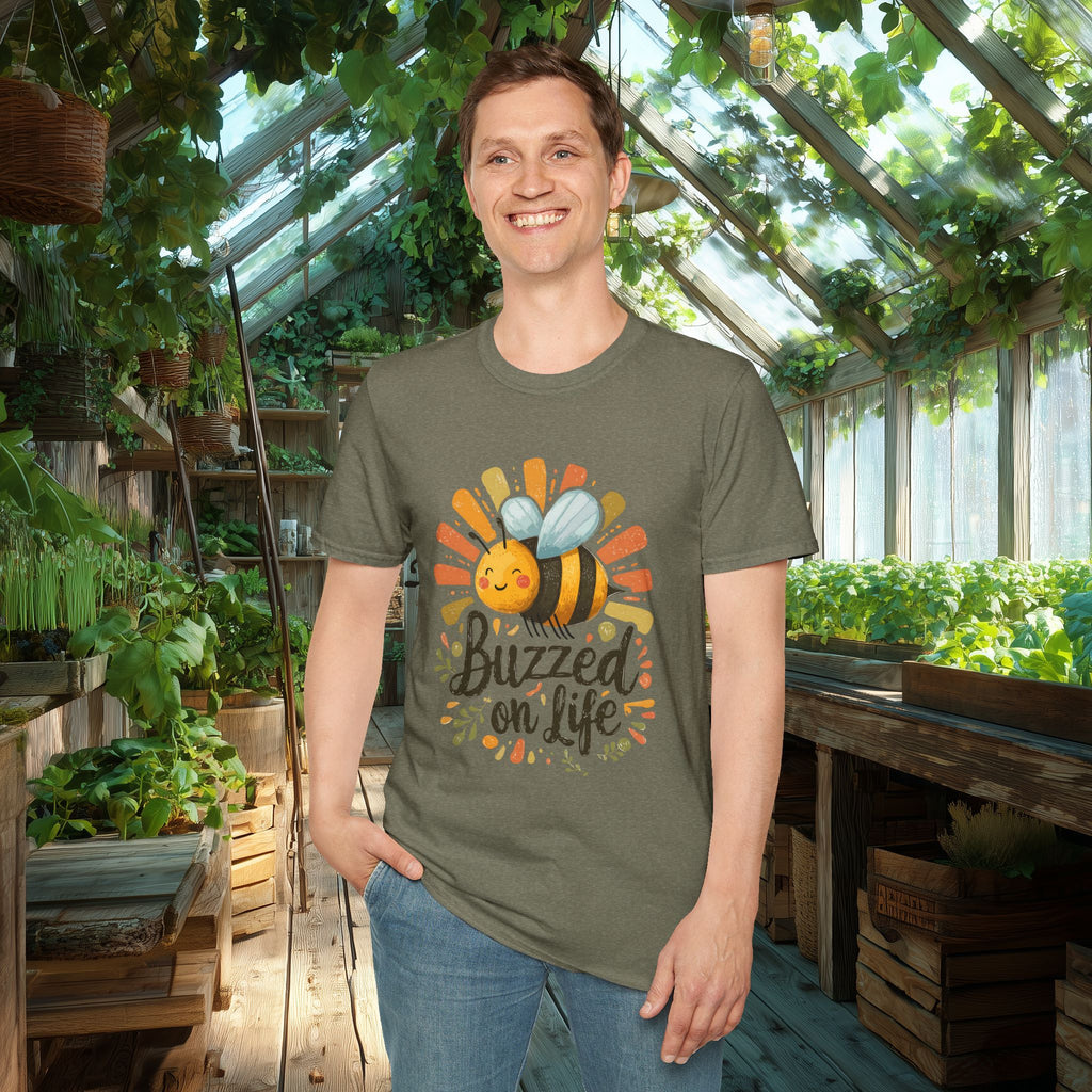 Buzzed on Life Sweet Bee T-shirt for Nature Lovers