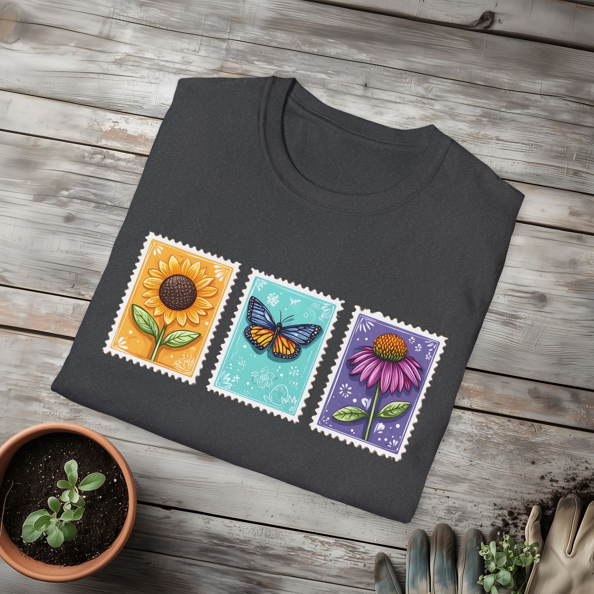 Trio of Floral Postage Stamps T-Shirt