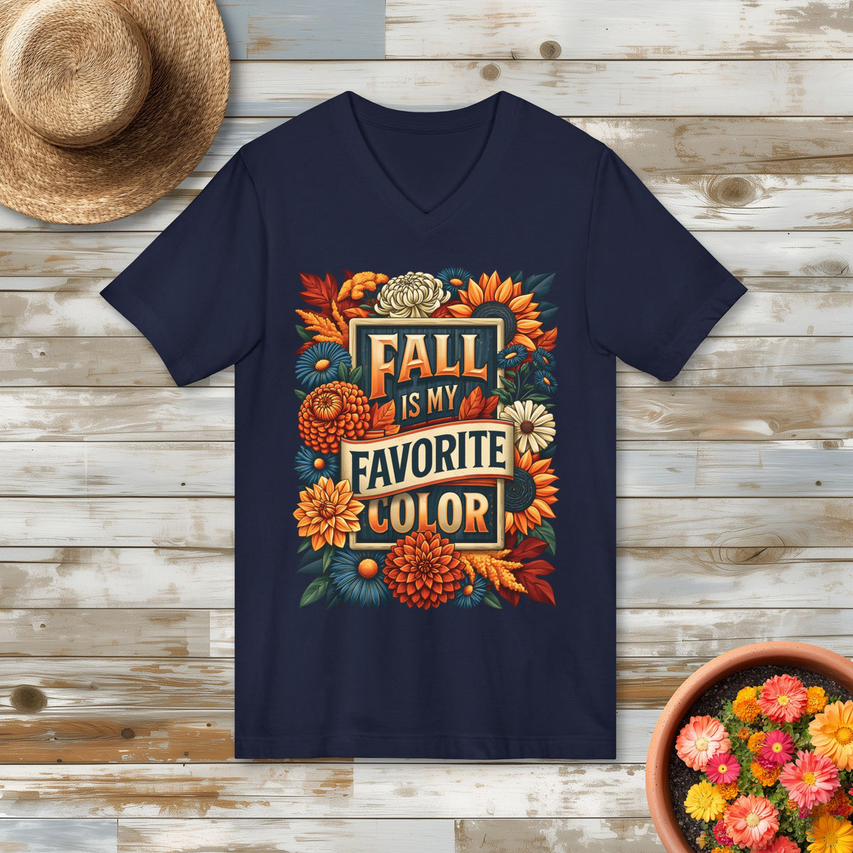 Fall Is My Favorite Color V-Neck T-Shirt – Autumn Shirt