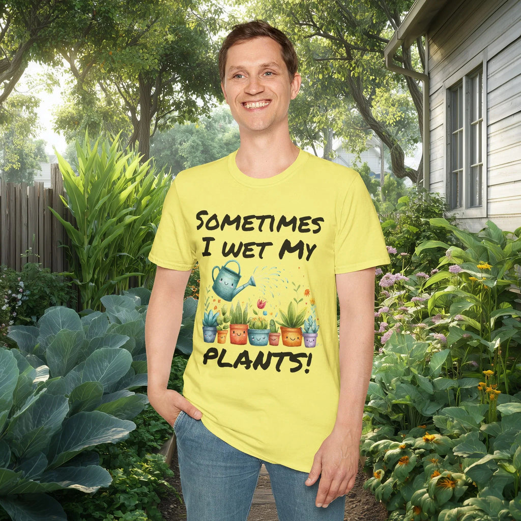 Cartoon Sometimes I Wet My Plants T-Shirt
