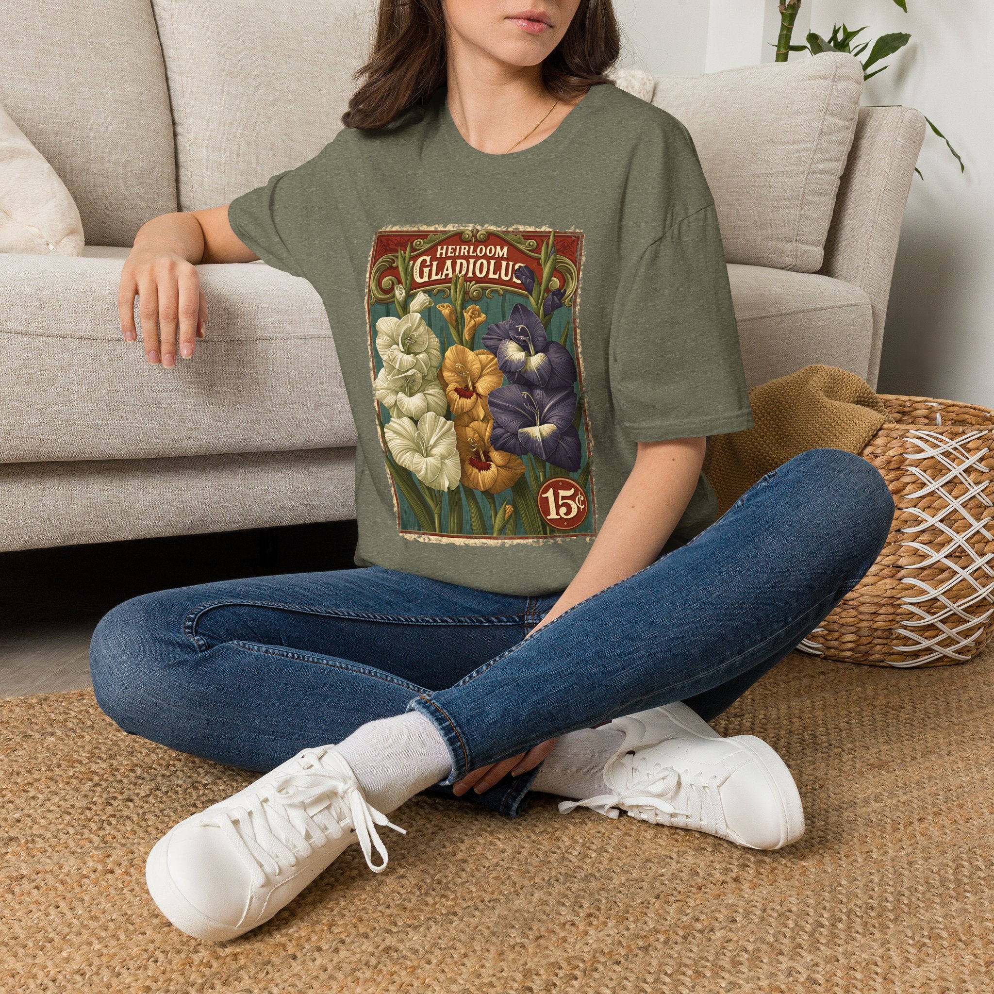 Heirloom Gladiolus Vintage Seed Packet T-Shirt