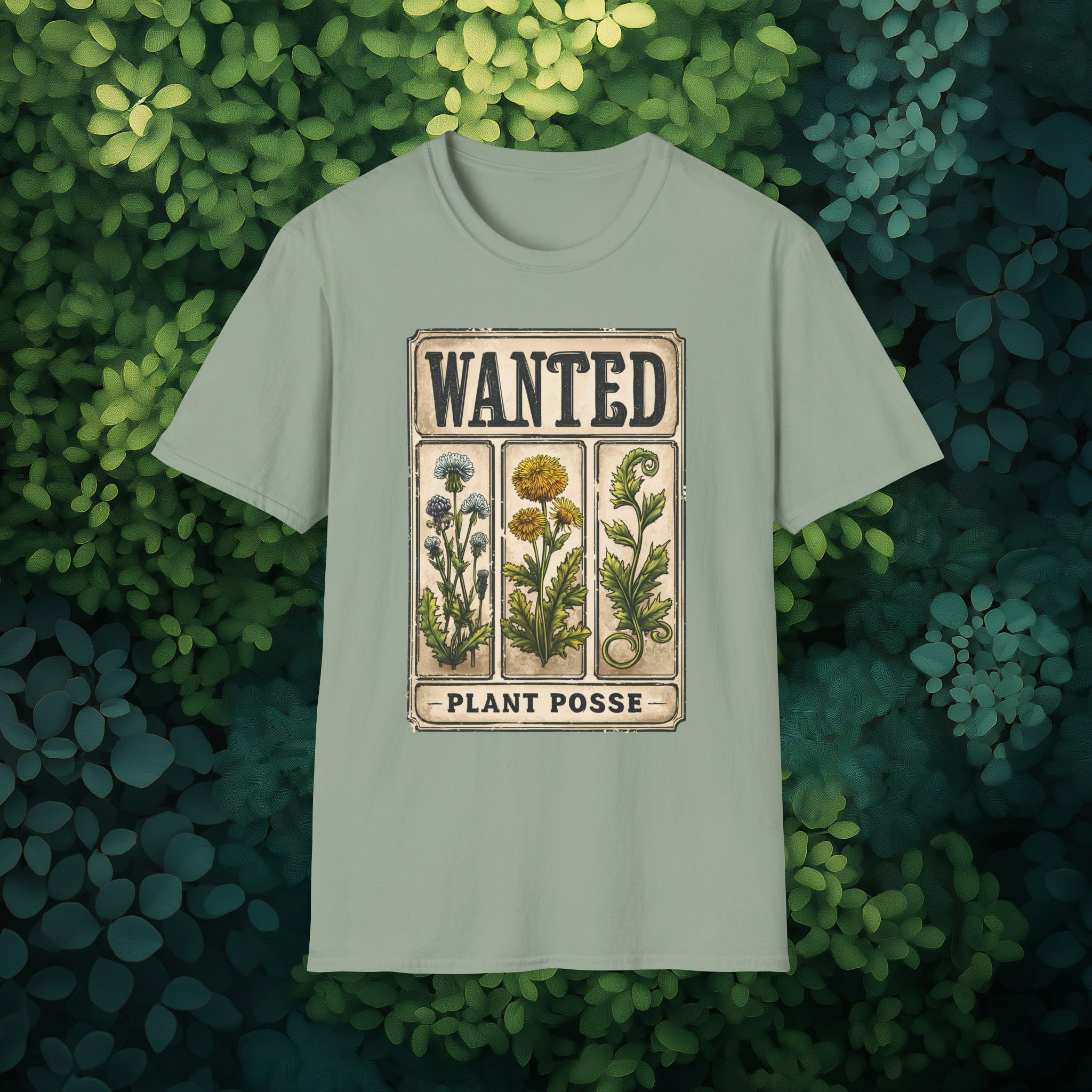 Wanted Poster Weed Plant Posse T-Shirt – Punny Garden Humor