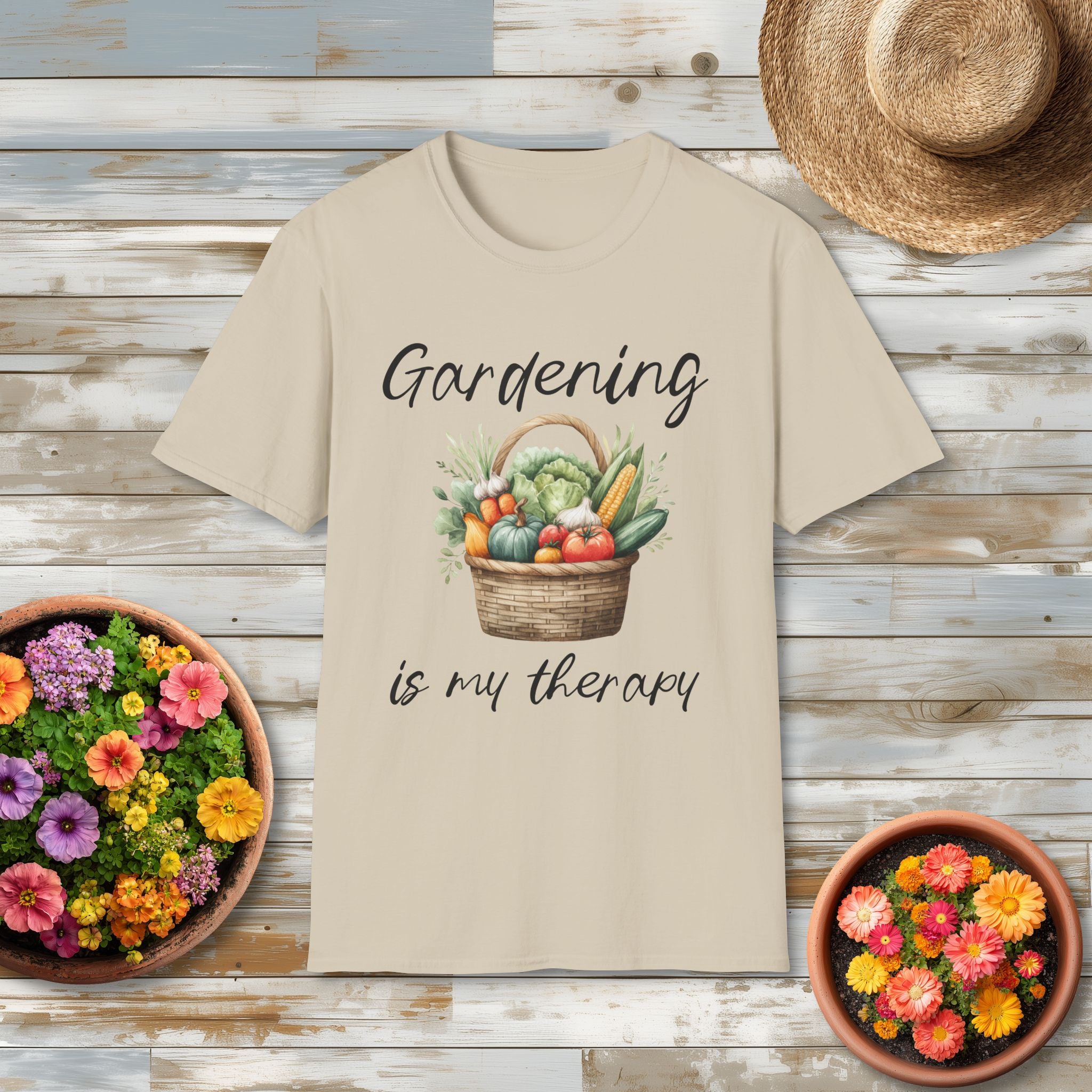 Gardening is My Therapy T-Shirt for Gardeners & Nature Lovers
