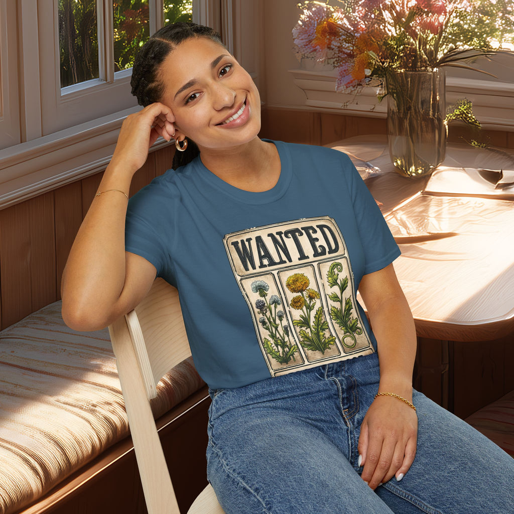 Wanted Poster Weed Plant Posse T-Shirt – Punny Garden Humor
