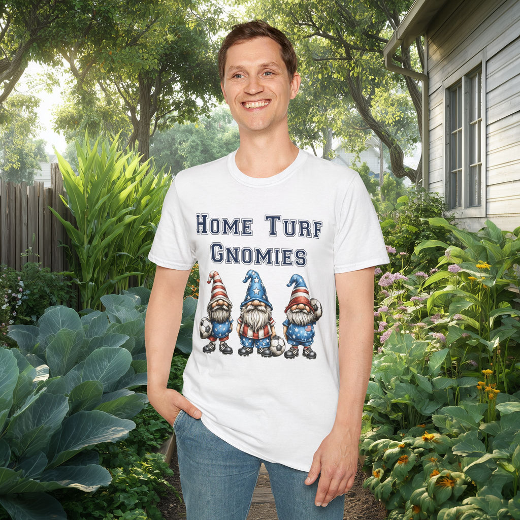 Home Turf Gnomies Patriotic Soccer Gnome T-Shirt