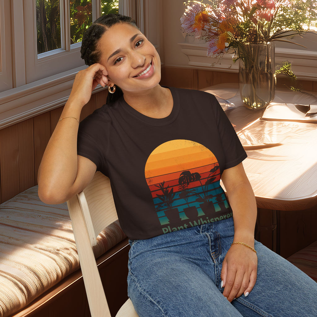 Sunset Plant Whisperer T-Shirt for Gardeners