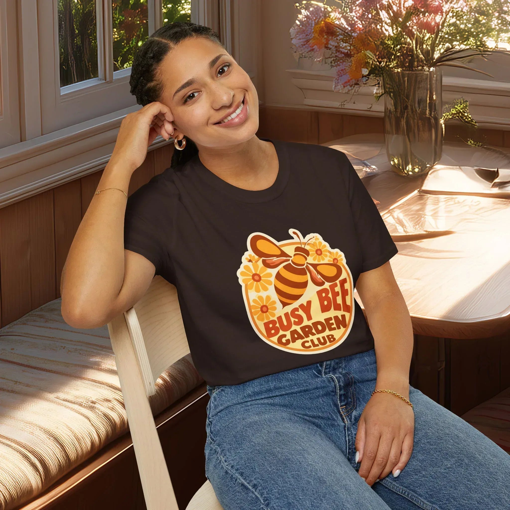 Busy Bee Garden Club Shirt – Retro 60s Bee Tee