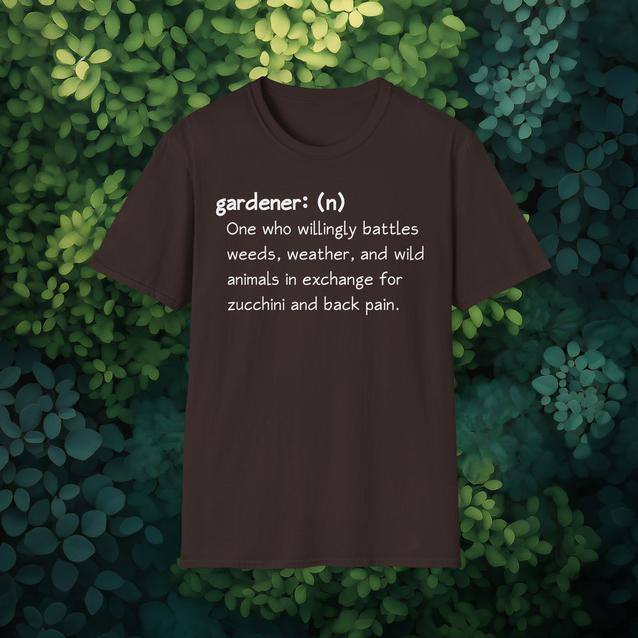 Gardener Definition, Zucchini and Back Pain T-Shirt