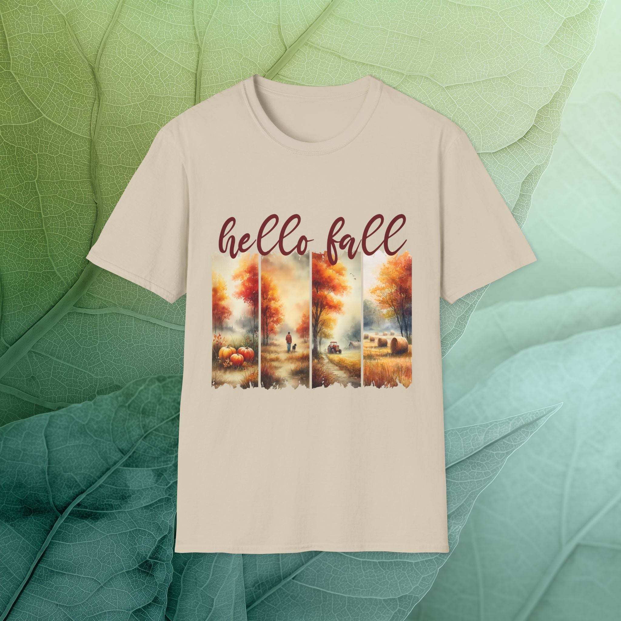 Hello Fall Scenic Farm T-Shirt