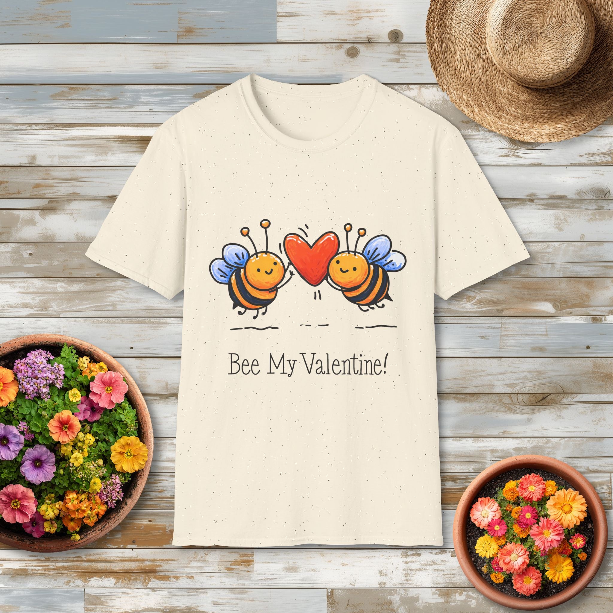 Bee My Valentine Cute Cartoon T-shirt