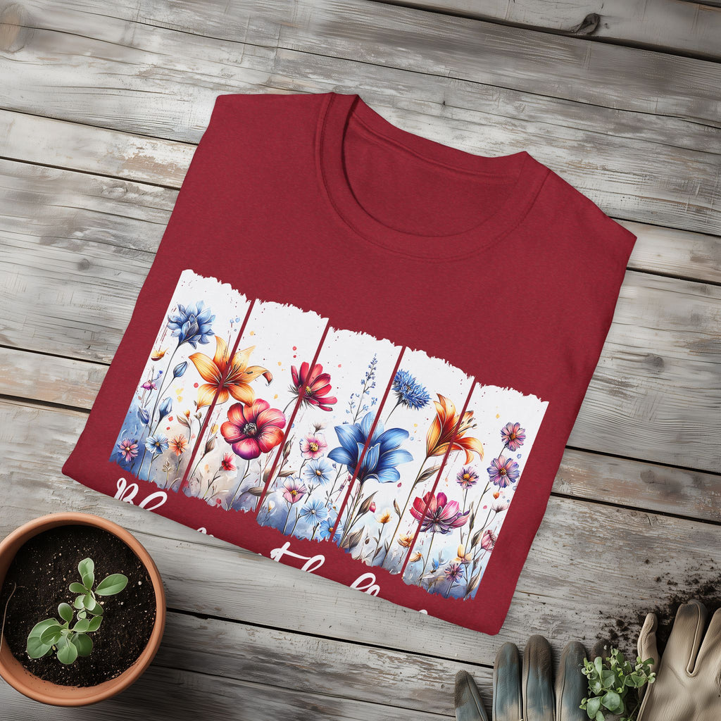 Bloom with Grace  Floral T-shirt for Nature and Flower Lovers