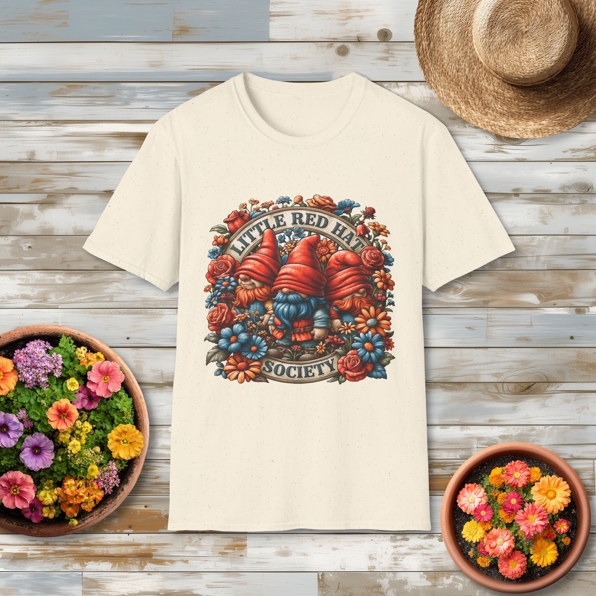 Garden Gnome Little Red Hat Society T-Shirt