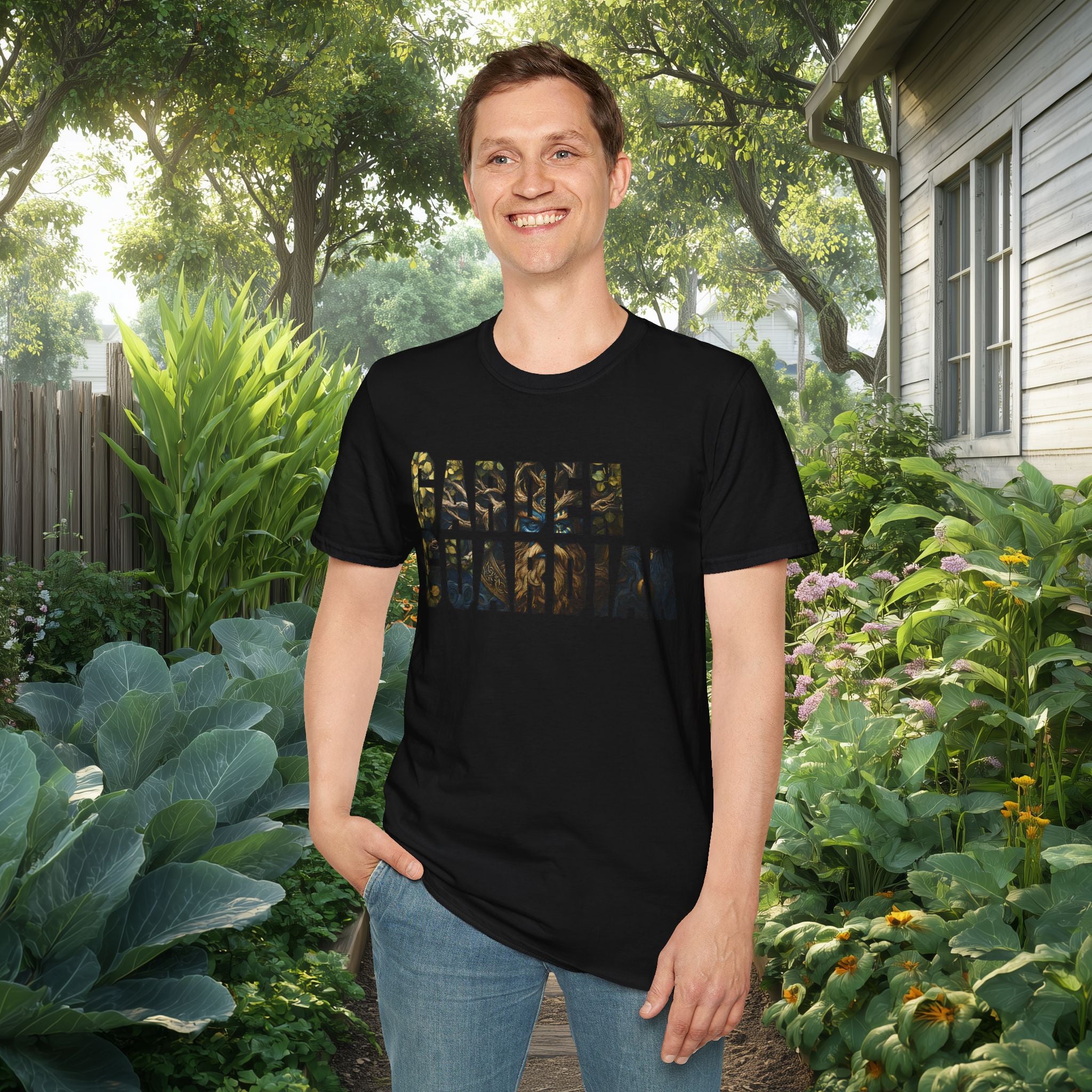 Fantasy Garden Guardian T-Shirt for Gardeners