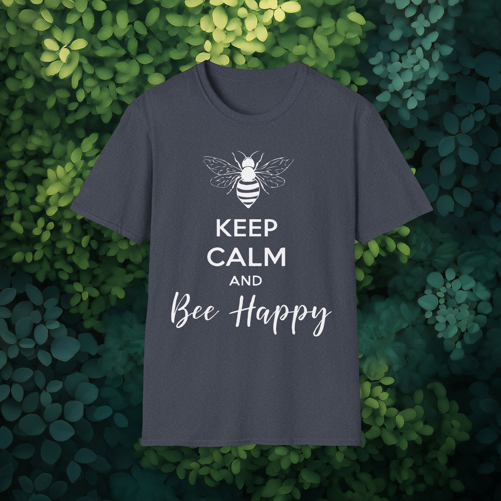 Keep Calm and Bee Happy Motivational T-Shirt