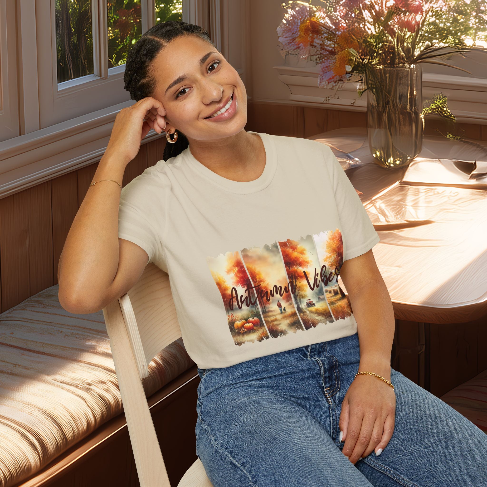 Autumn Vibes Farm Scene T-Shirt