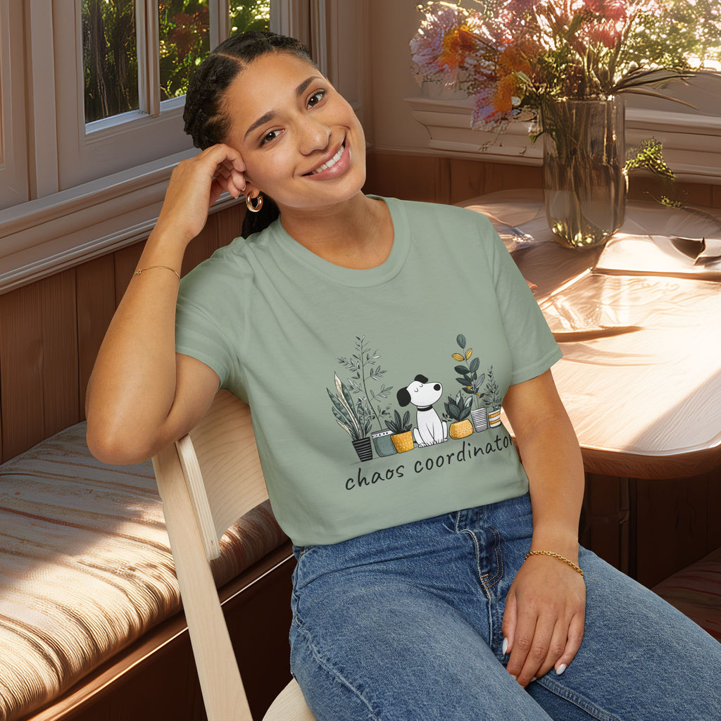 Chaos Coordinator Dog and Plant Lover T-Shirt