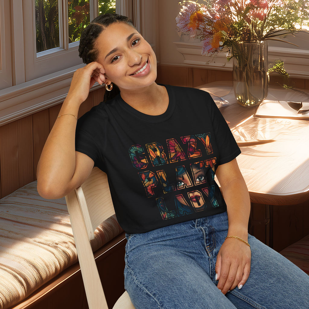 Boho Crazy Plant Lady T-Shirt for  Backyard Gardeners