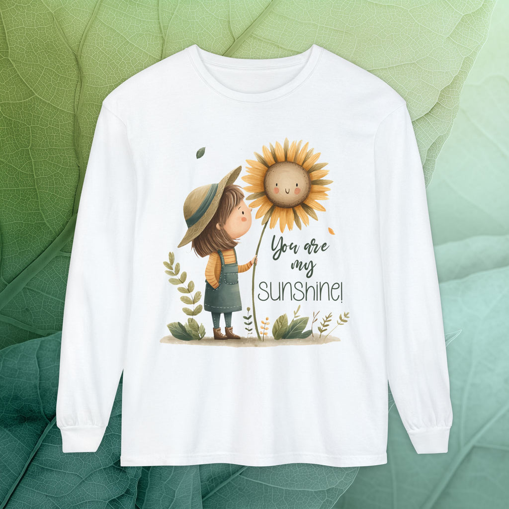 Sunshine Sunflower Girl Long Sleeve Tee