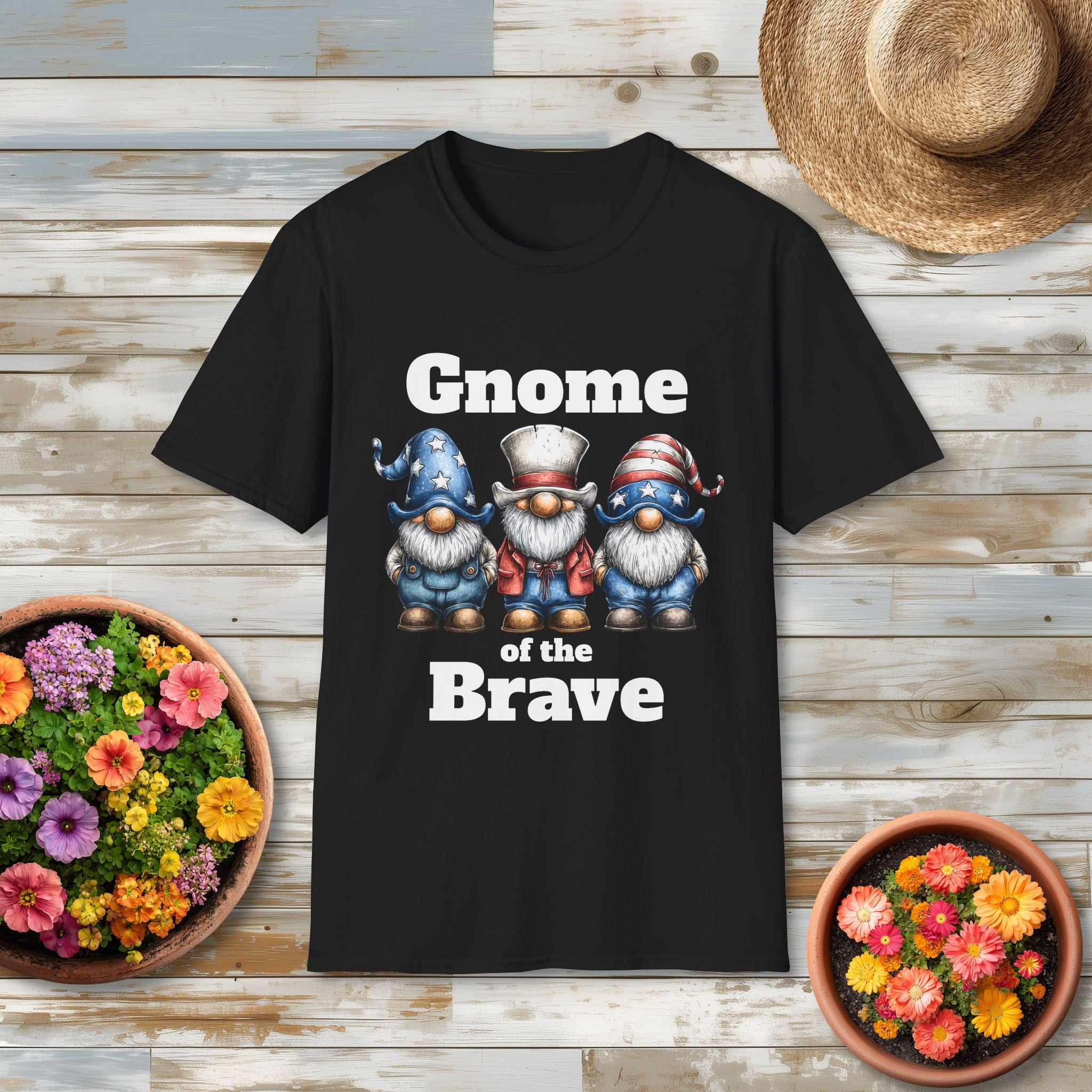 Patriotic Gnome of the Brave USA T-Shirt