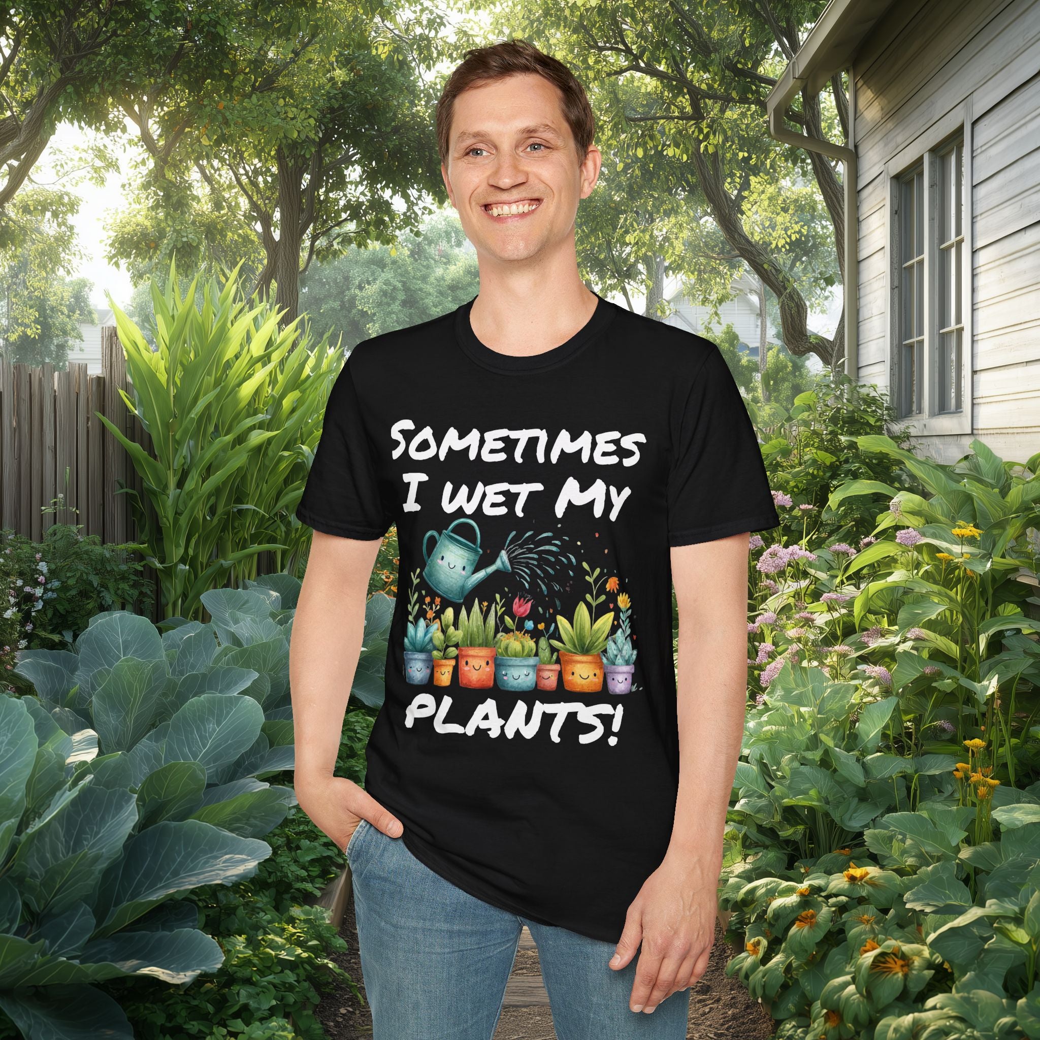 Cartoon Sometimes I Wet My Plants T-Shirt