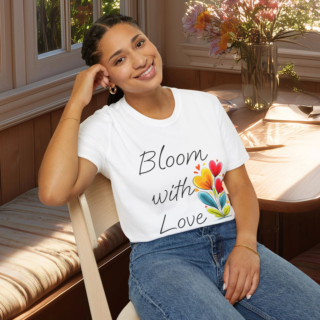 Bloom from the Heart T-Shirt – Cute Valentine Flower