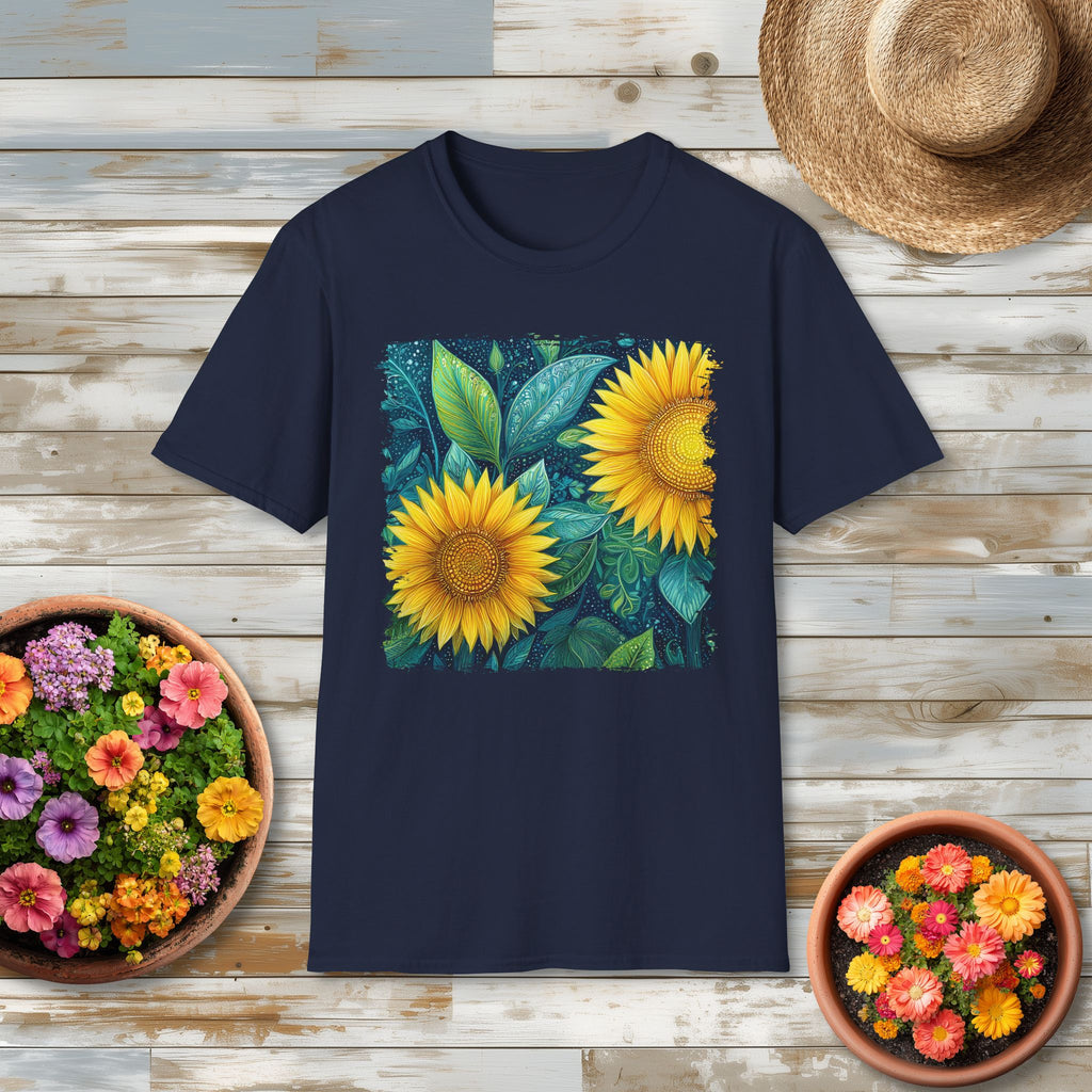 Whimsical Sunflower Garden T-Shirt