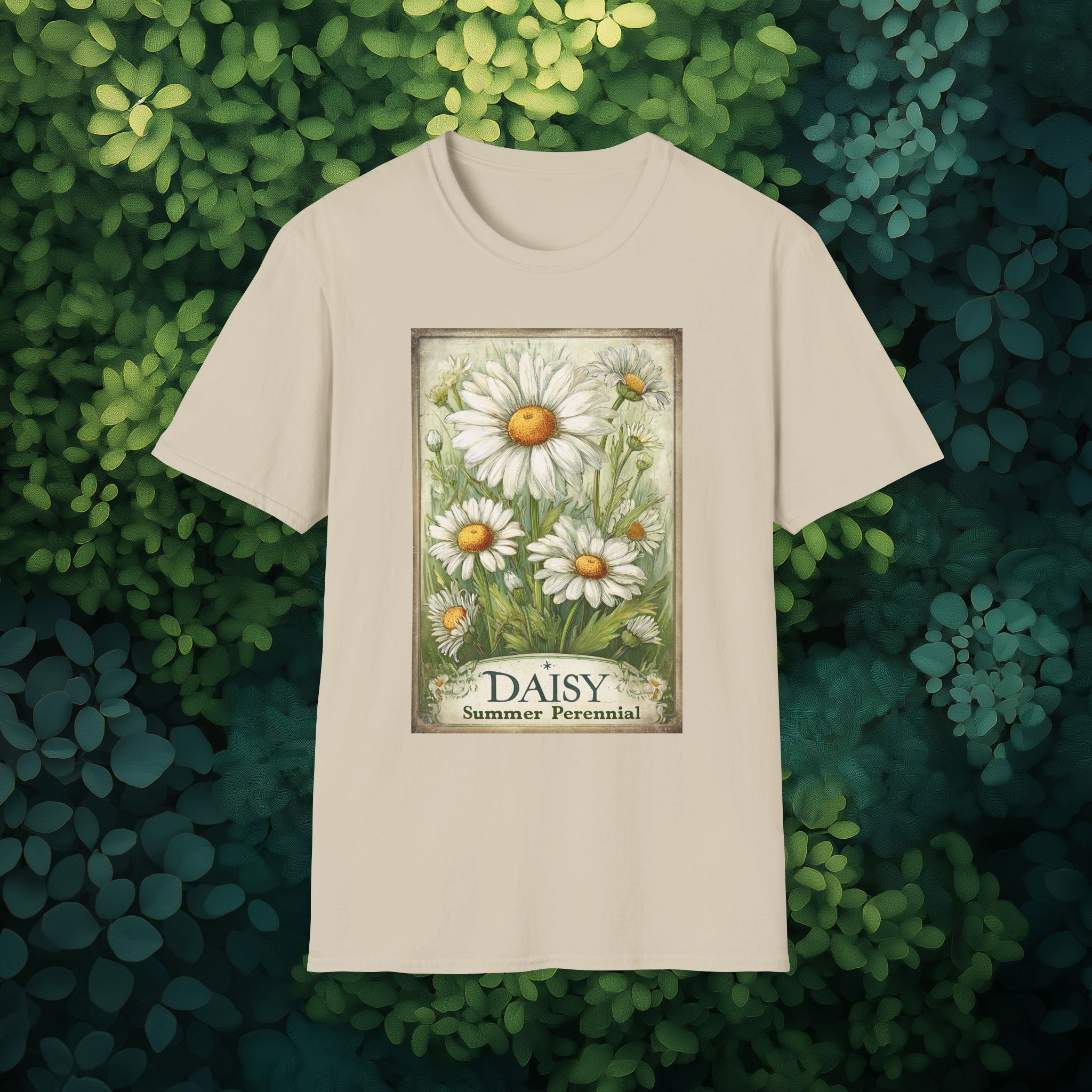 Vintage Daisy Seed Packet Unisex T-Shirt for Gardeners, Nature Lovers, Summer Casual Wear