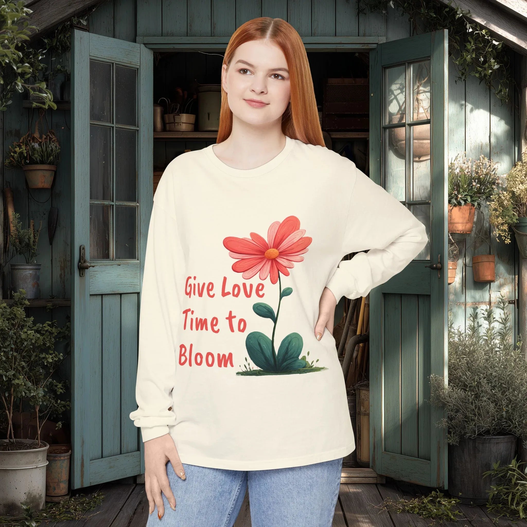 Give Love Time to Bloom Long Sleeve Tee