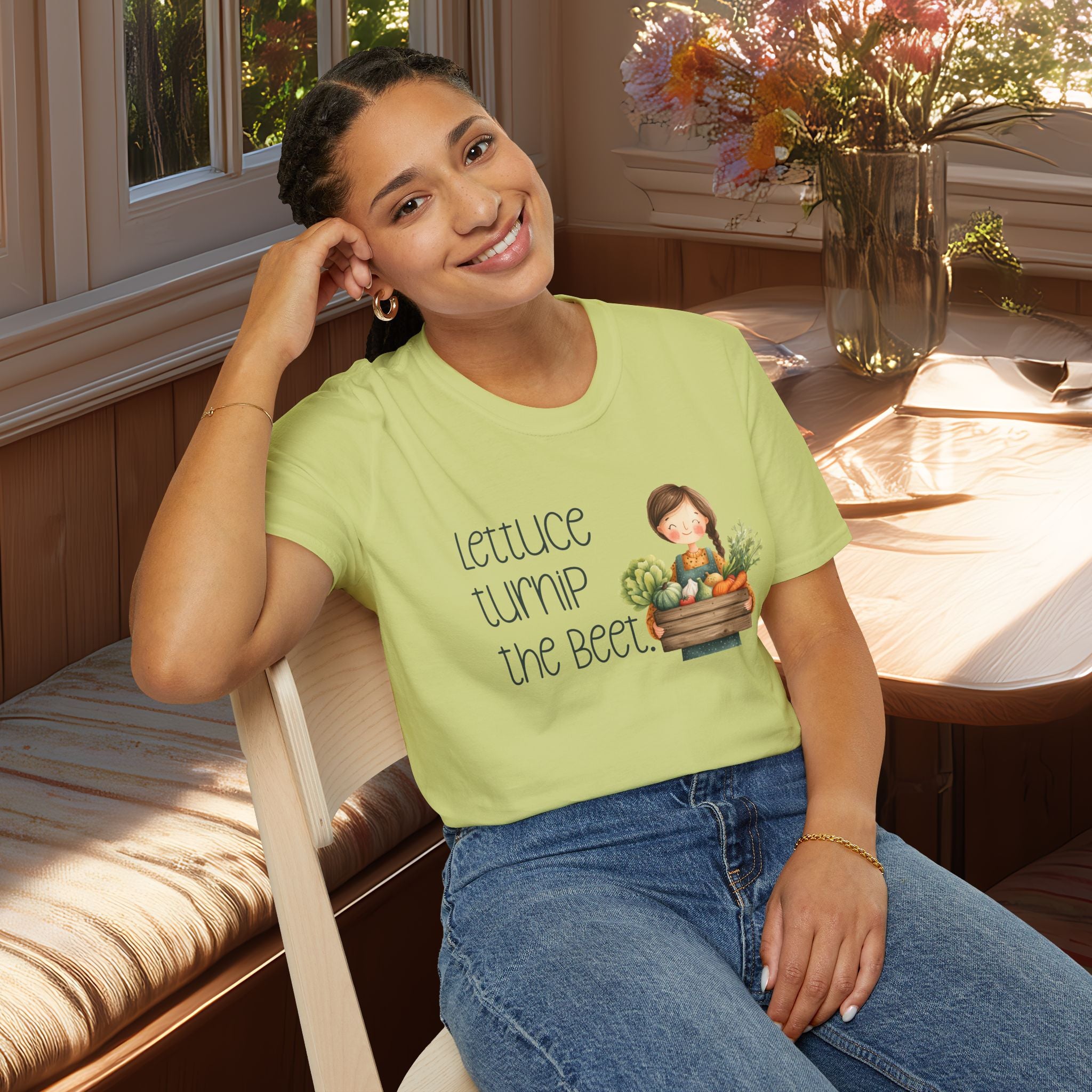 Lettuce Turnip the Beet, Cartoon Gardener T-Shirt