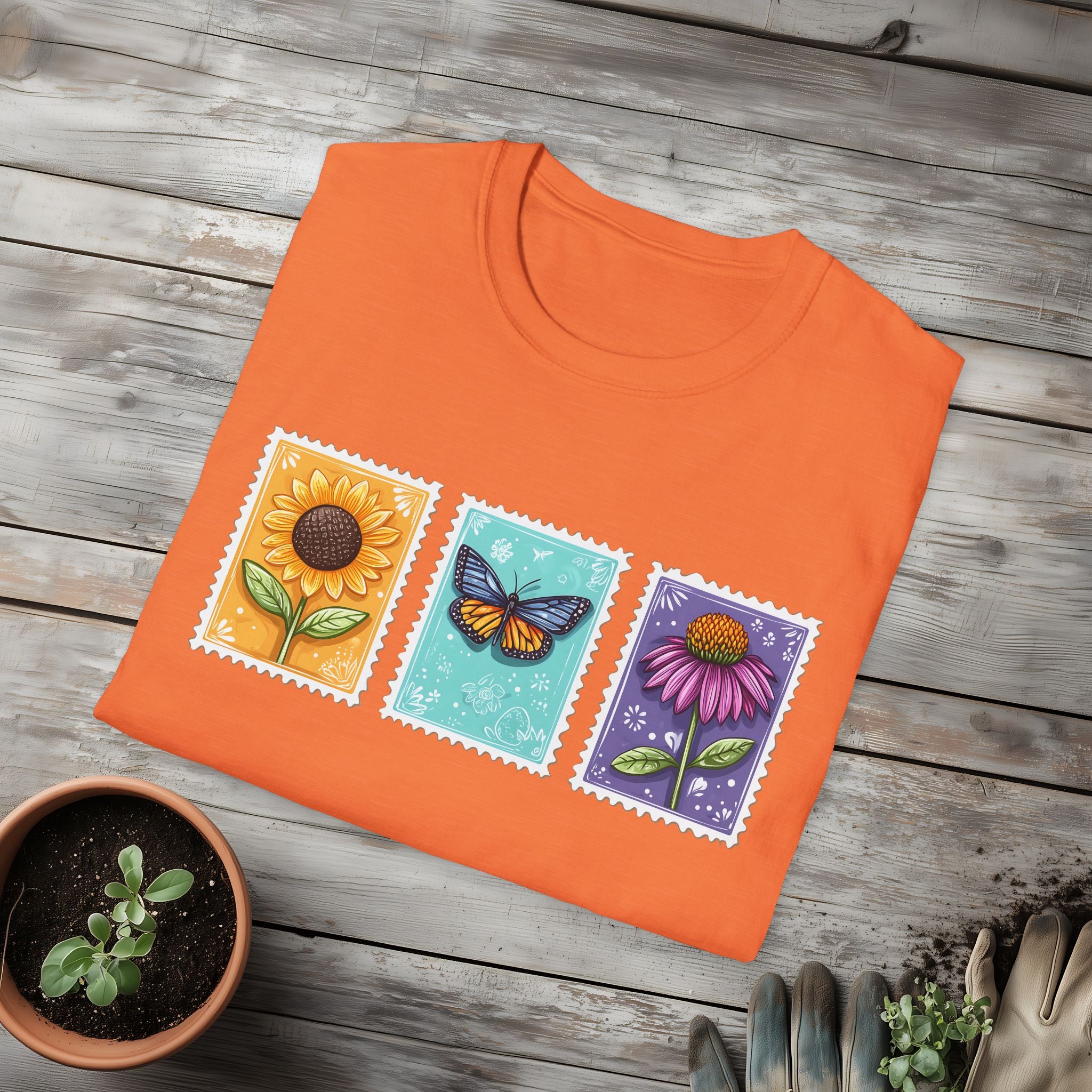 Trio of Floral Postage Stamps T-Shirt