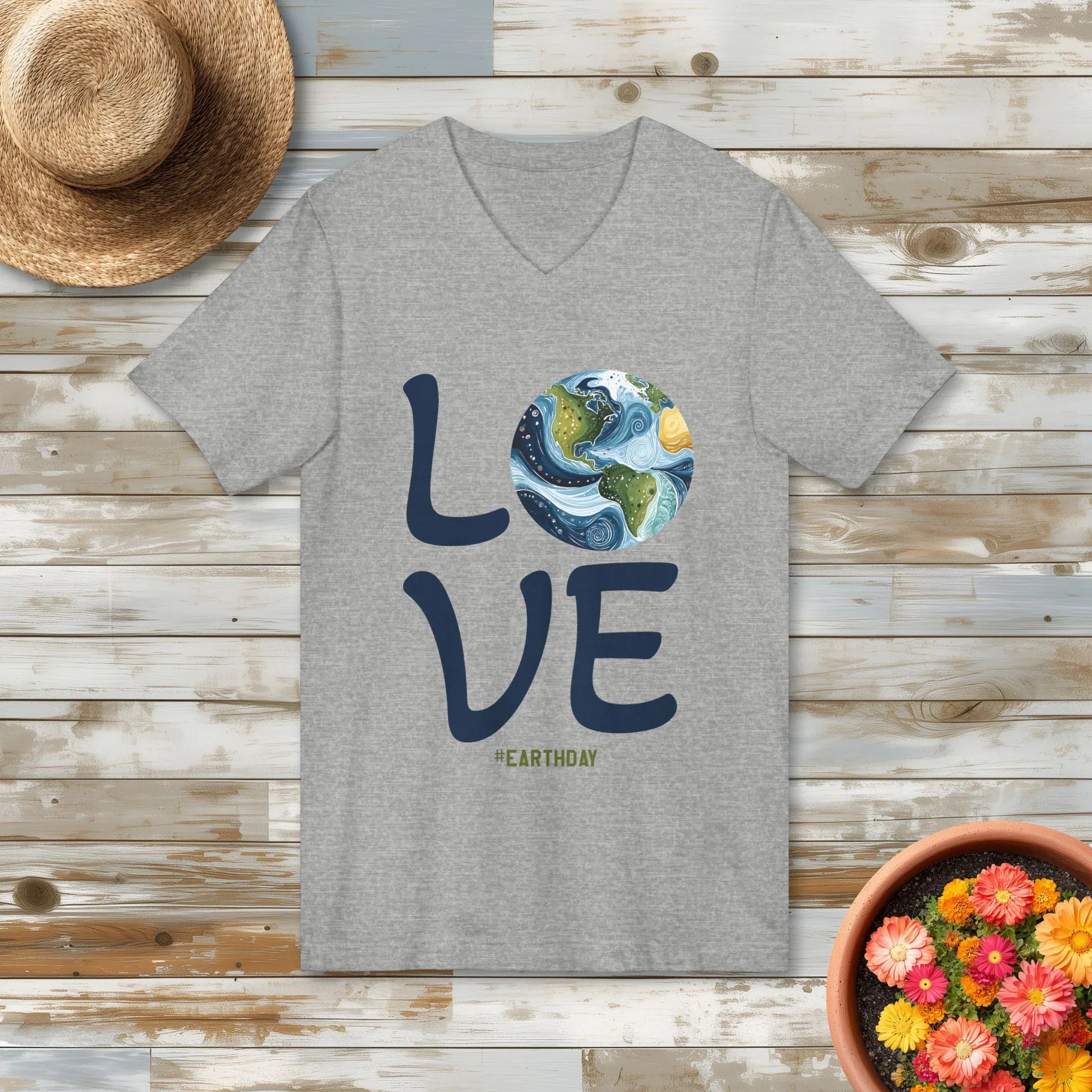 LOVE Earth V-Neck T-Shirt