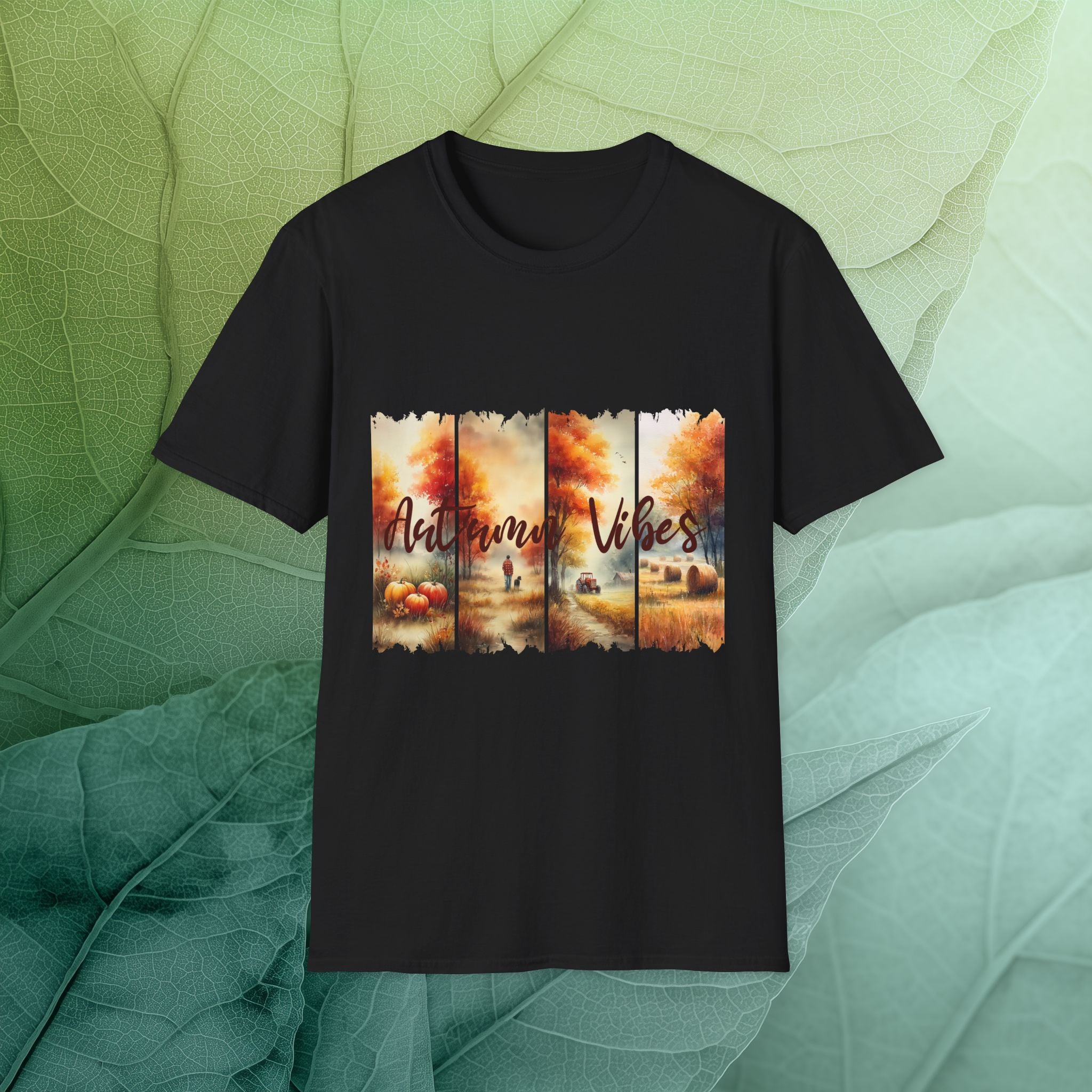 Autumn Vibes Farm Scene T-Shirt
