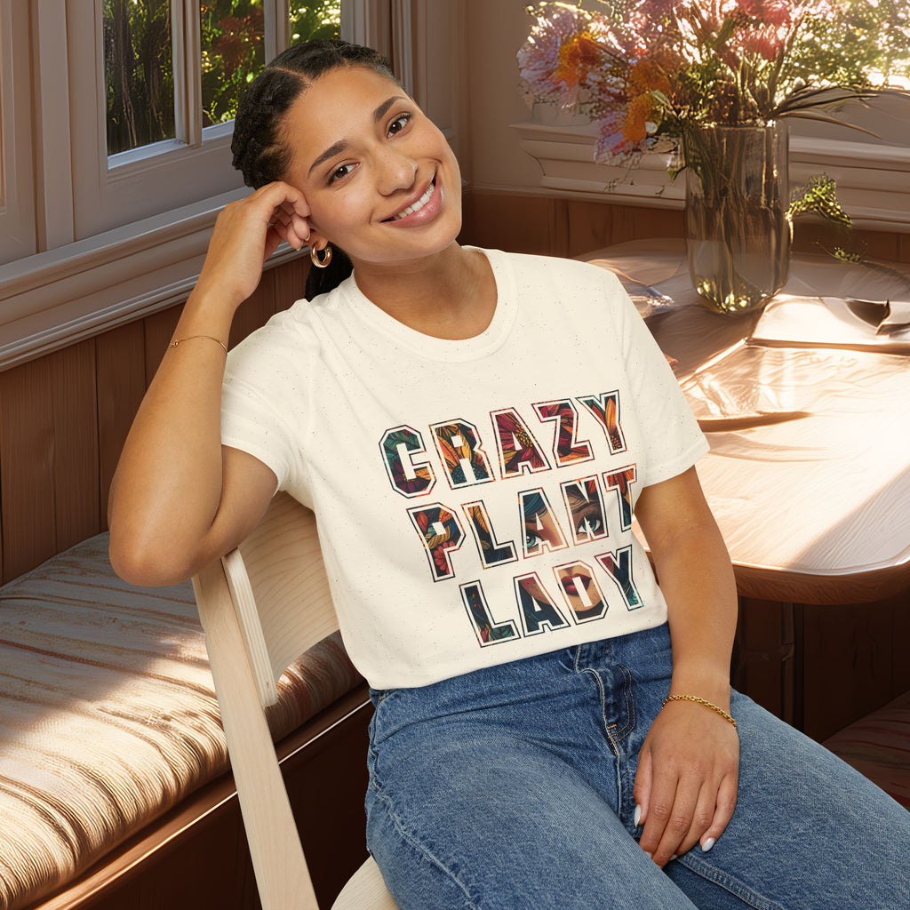 Boho Crazy Plant Lady T-Shirt for  Backyard Gardeners