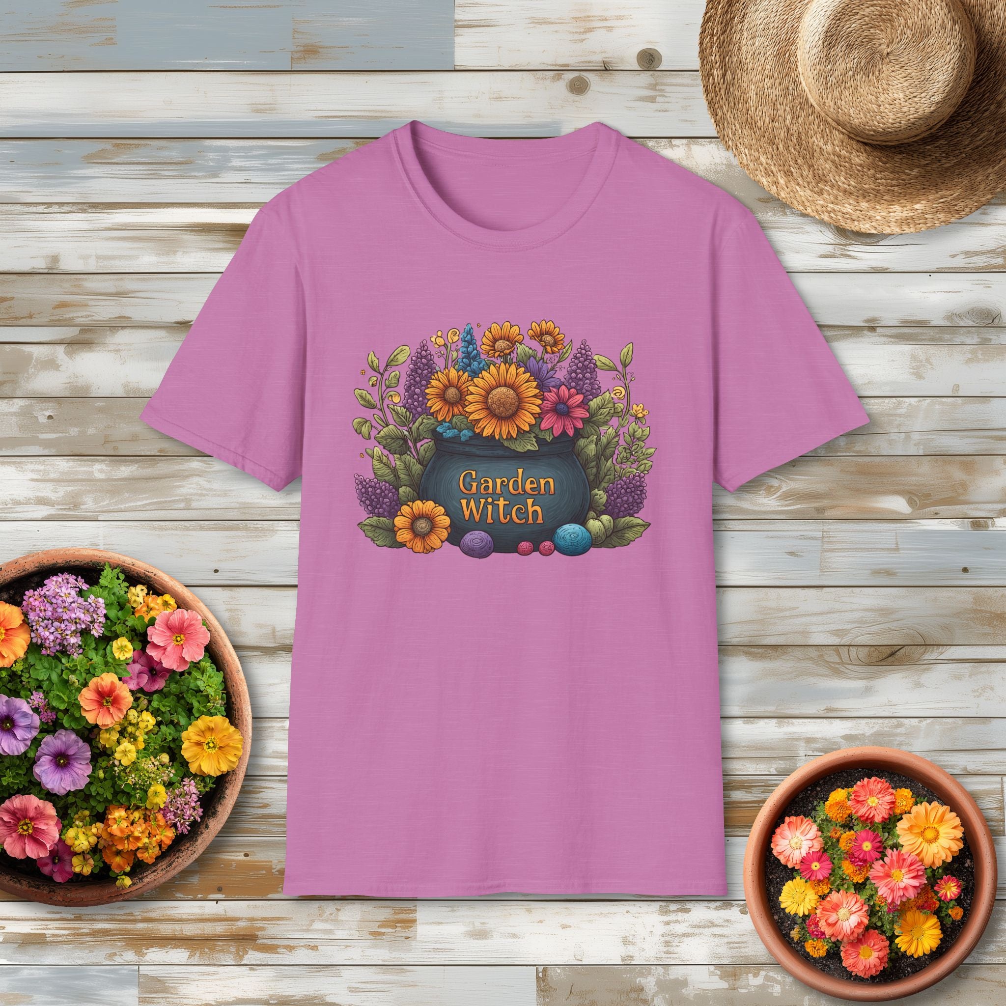 Garden Witch Wildflower Cauldron T-Shirt