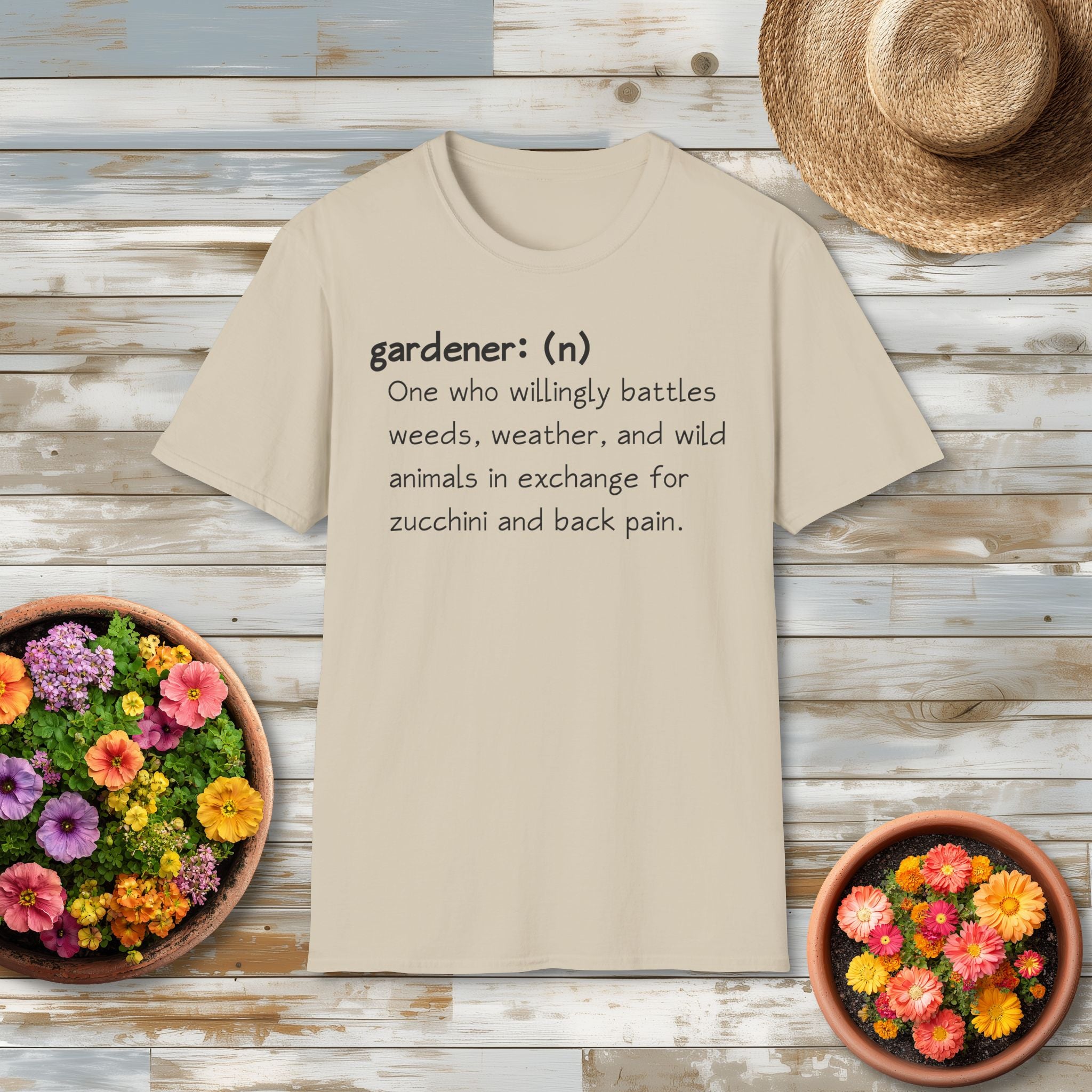 Gardener Definition, Zucchini and Back Pain T-Shirt