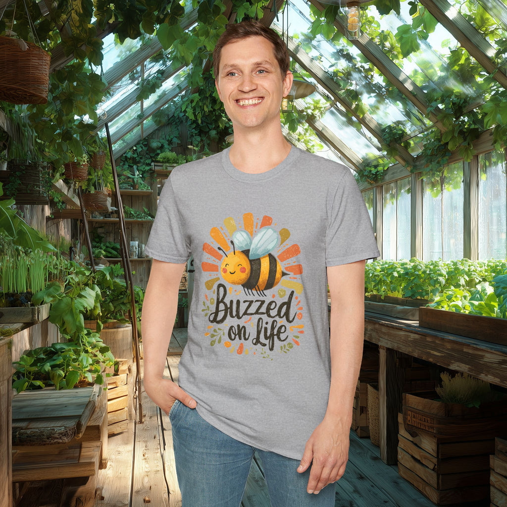 Buzzed on Life Sweet Bee T-shirt for Nature Lovers