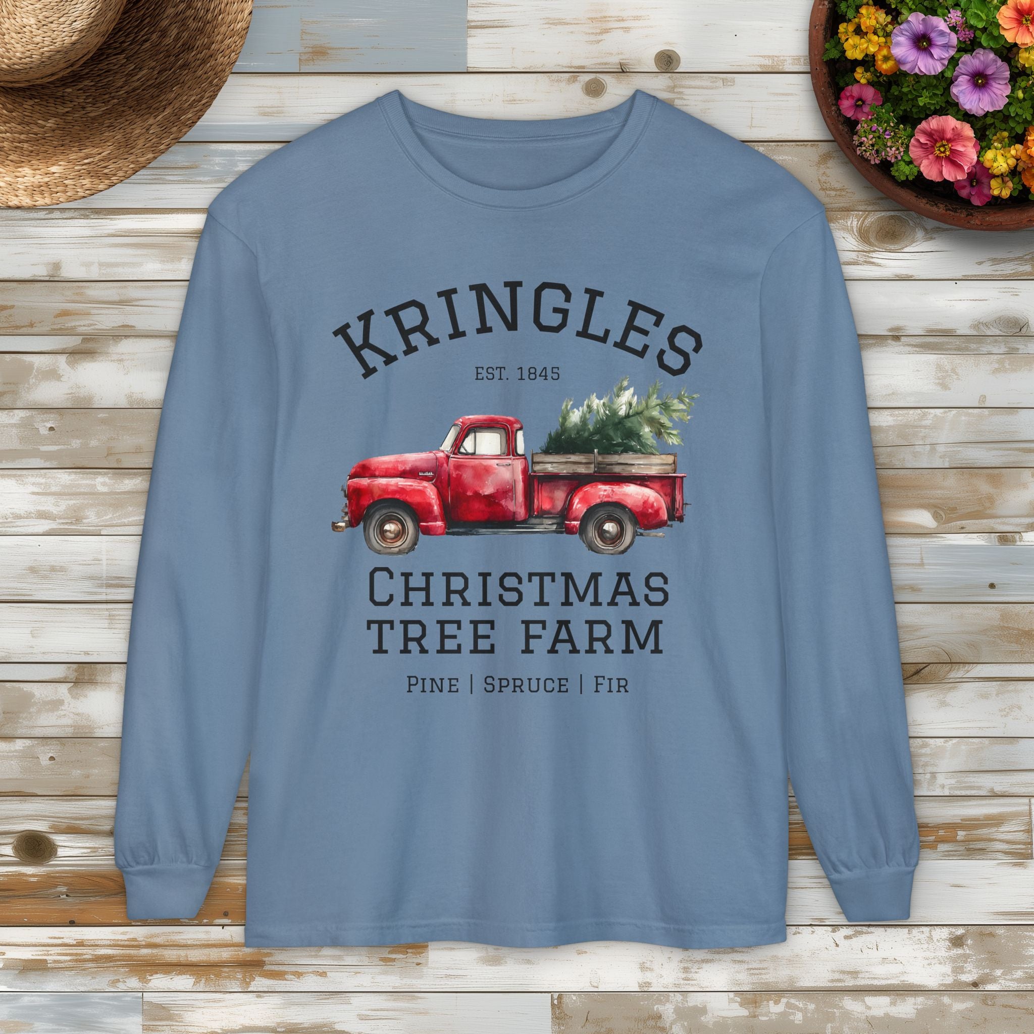 Kringles Christmas Tree Farm Long Sleeve Tee