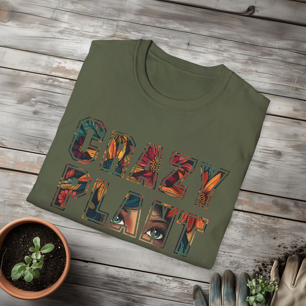 Boho Crazy Plant Lady T-Shirt for  Backyard Gardeners