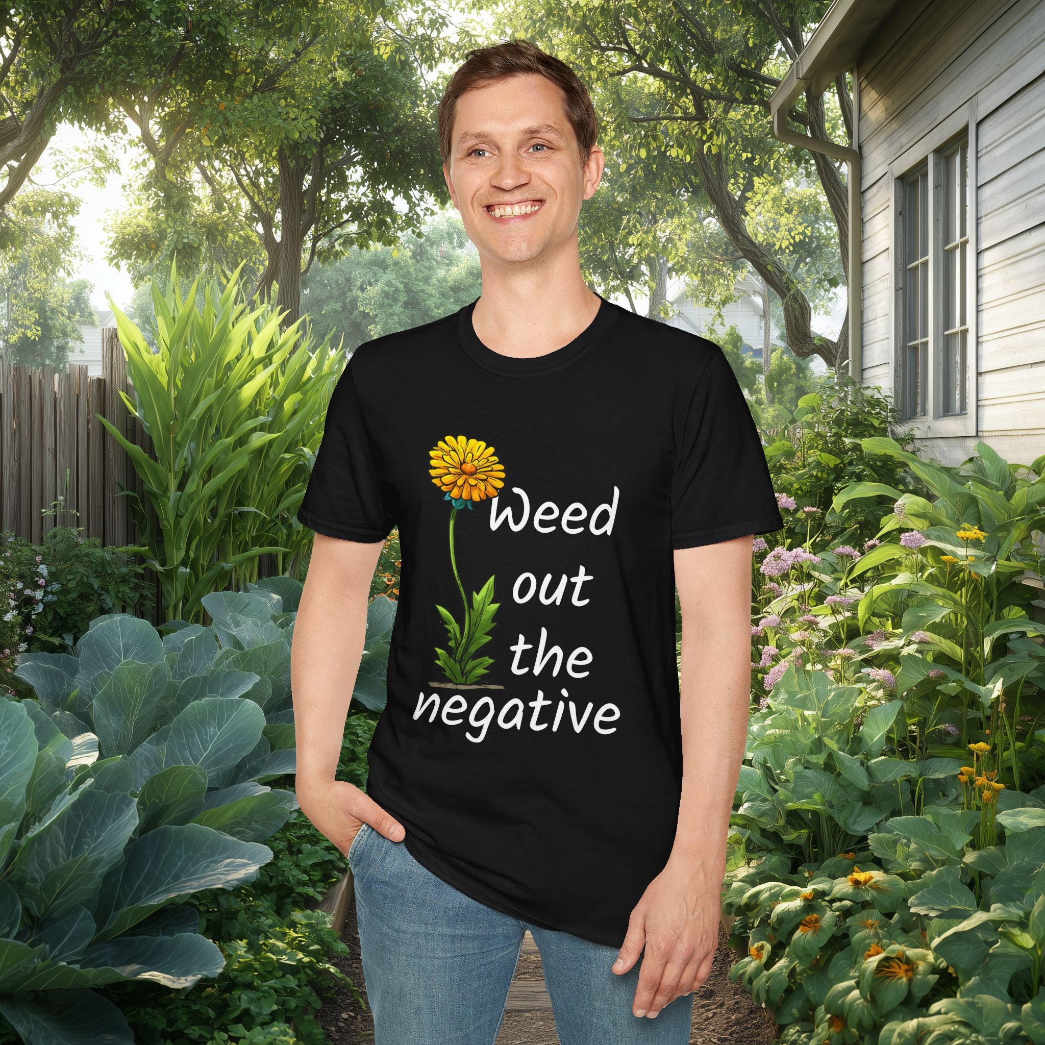 Weed Out the Negative Tee for Garden Lovers